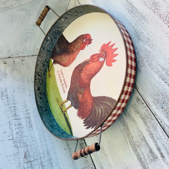 *Let’s Watch A Chick Flick Galvanized Metal Farmhouse Tray - Picture 11 of 16
